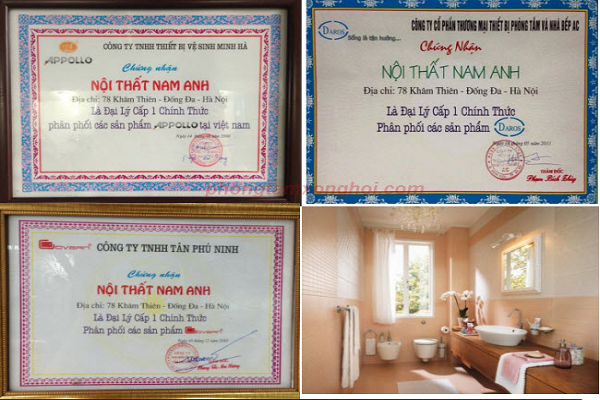 Giấy chứng nhận đại lý bếp Nam Anh